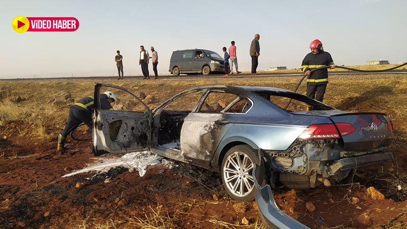 Şanlıurfa’da araç alev aldı! Sürücü saniyelerle kurtuldu