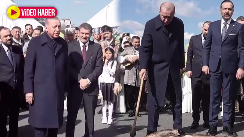 Cumhurbaşkanı Erdoğan Nevruz kutlamalarında ateş yakıp üzerinden atladı