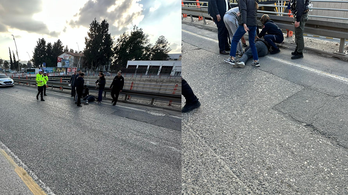 Şanlıurfa’da film gibi firar girişimi! Seyir halindeki araçtan atladı