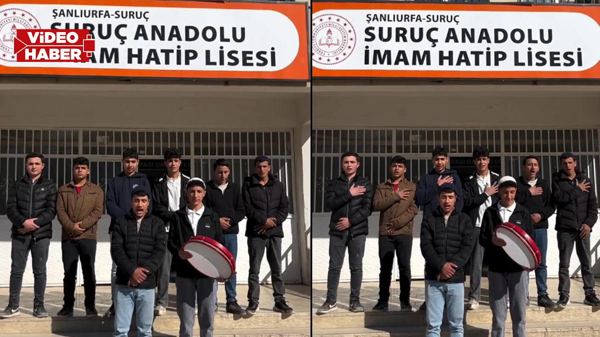Şanlıurfa’da öğrenciler bahçeyi coşturdu! Elde def, ağızlarda meşhur ilahi