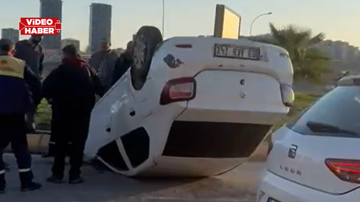 Şanlıurfa’da kontrolden çıkan araç takla attı