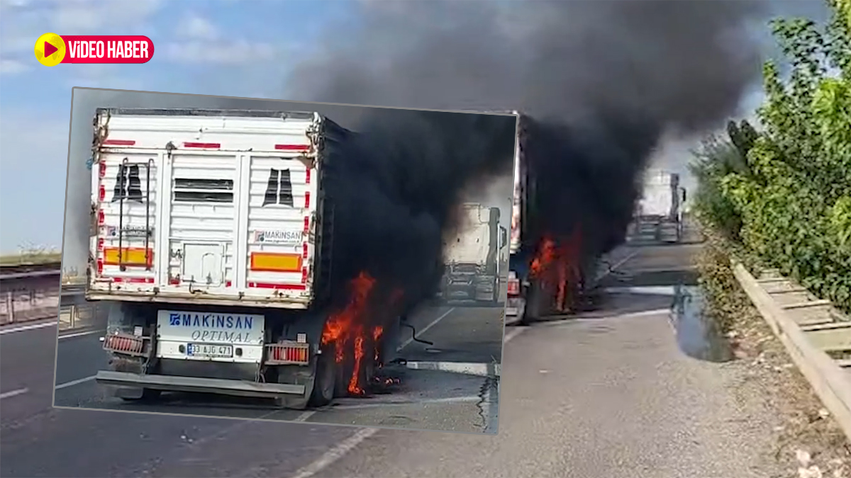 Önce dumanı gördü, sonrası kabus... Şanlıurfa’da kamyon tamamen yandı