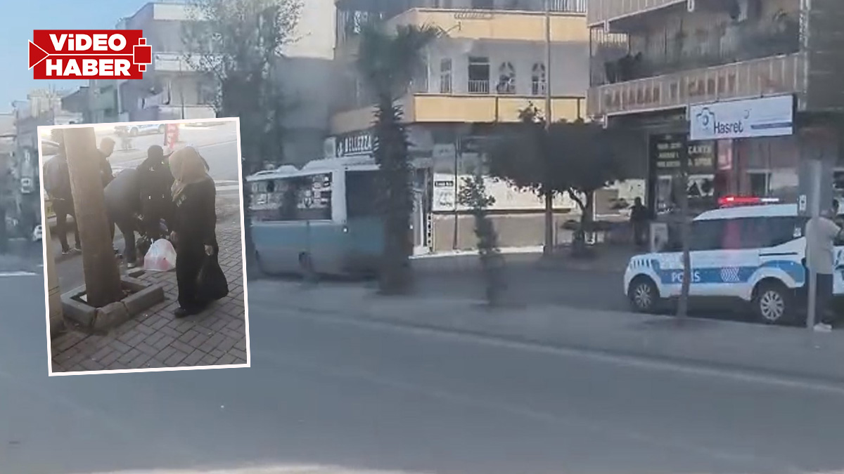 Şanlıurfa’da otobüste panik anları! Arka kapıdan düşen kadın hastanelik oldu
