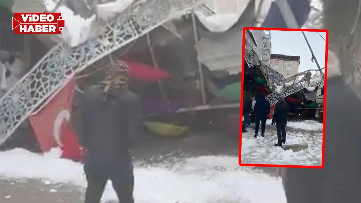 Şanlıurfa’da kar yıkımı! Sanat Sokağı çöktü