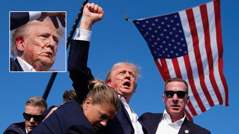 Trump'ın mitinginde silahlı saldırı