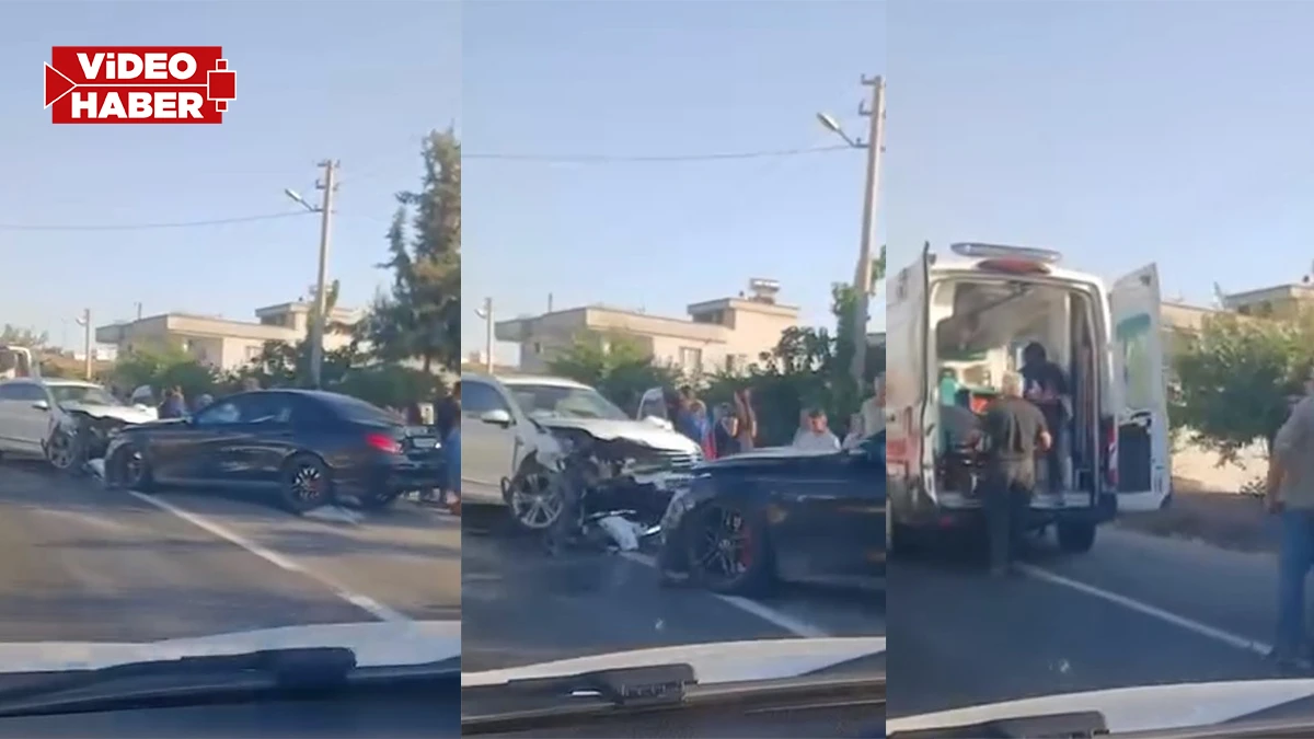 Şanlıurfa’da otomobiller kafa kafaya çarpıştı! Yaralılar var