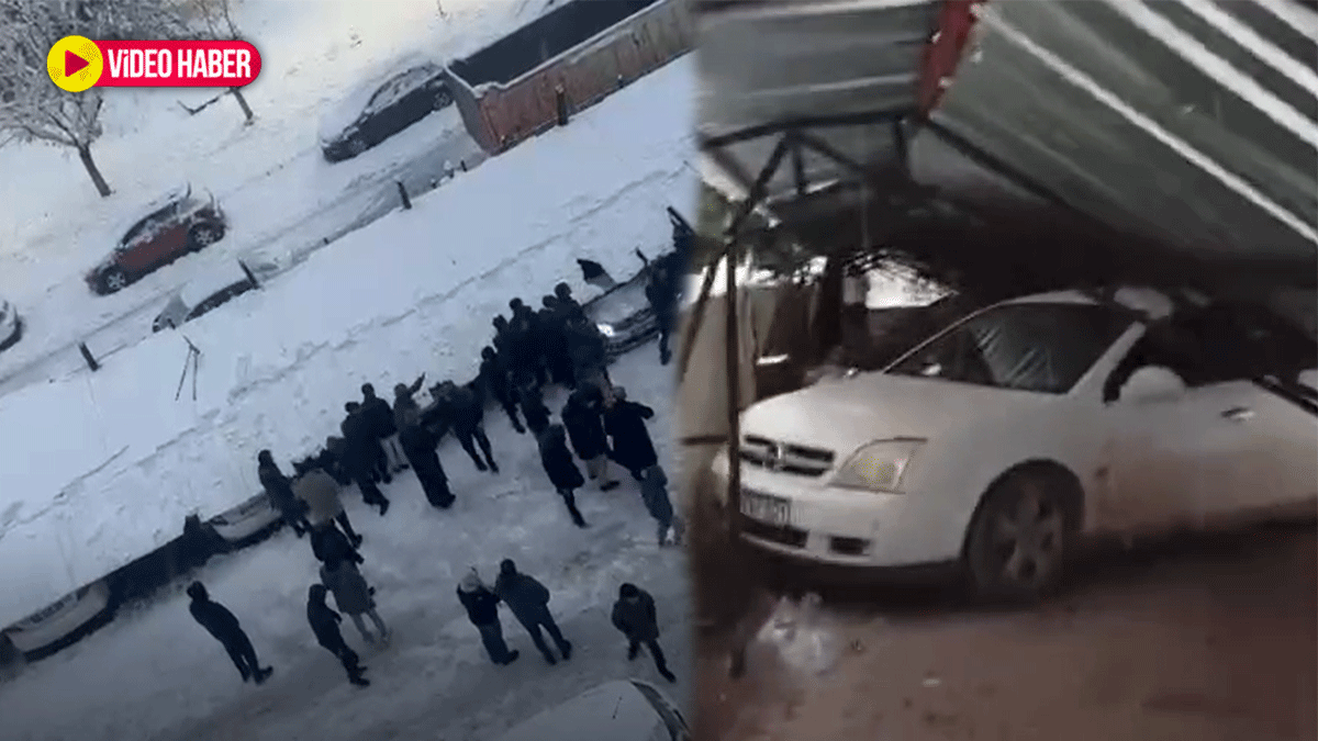 Şanlıurfa’da çatılar kara dayanamadı! Onlarca araç zarar gördü