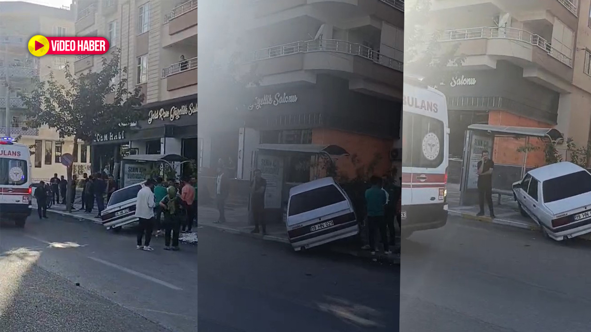 Şanlıurfa’da otomobil durağa daldı!