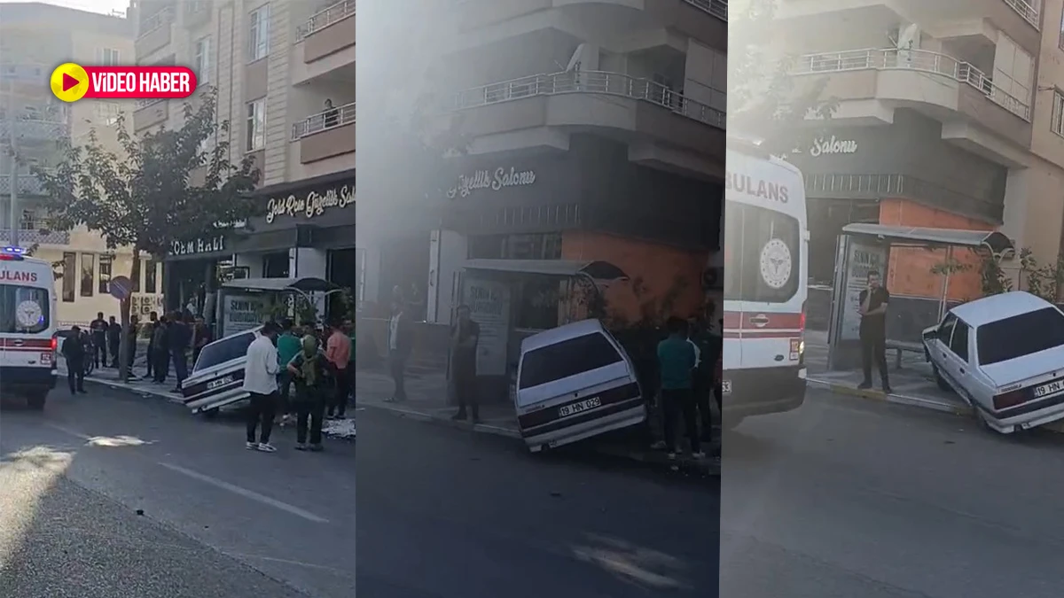 Şanlıurfa’da otomobil durağa daldı!