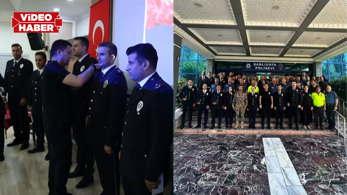 Şanlıurfa’da 84 amir ve personel terfi aldı! Rütbeleri Müdür Aksoy taktı