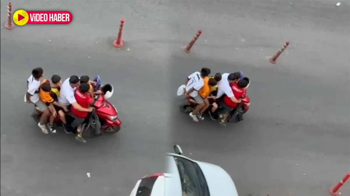 Şanlıurfa’da akıl almaz görüntü! 5 çocuğun canını hiçe saydı