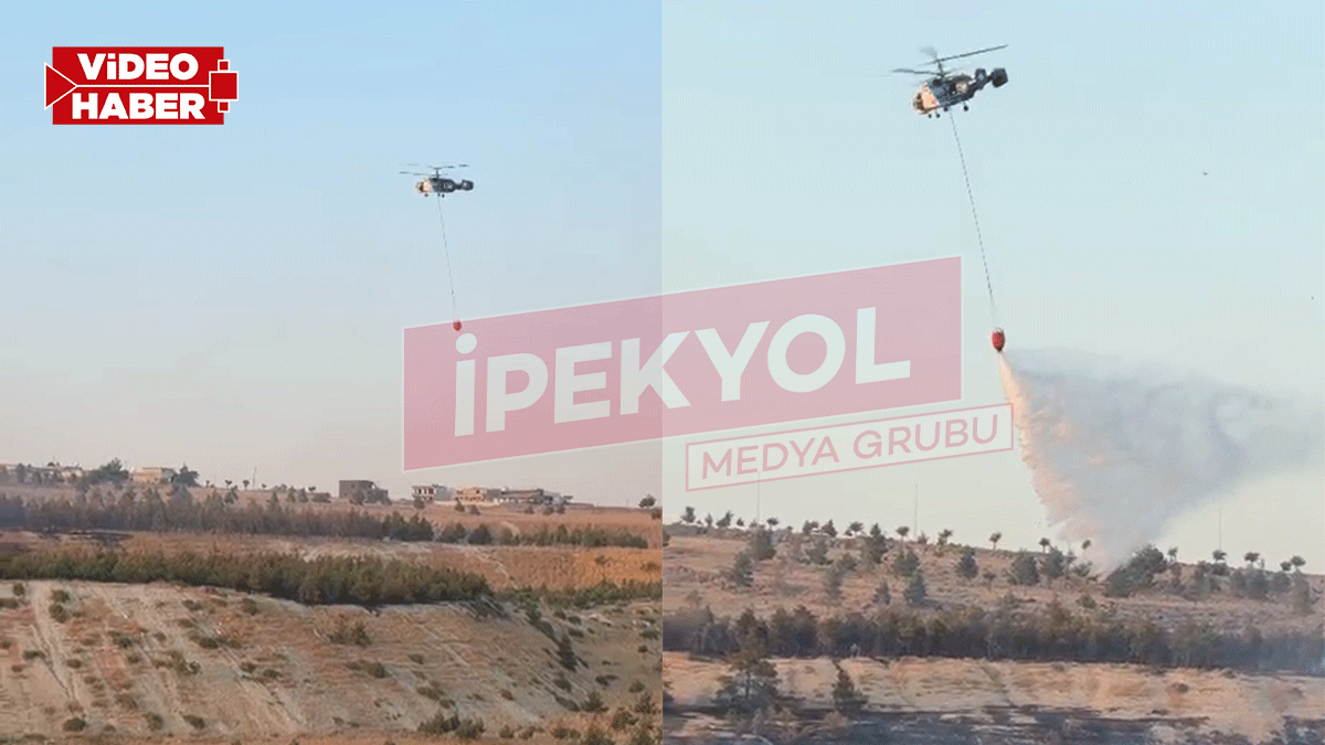 Şanlıurfa'da büyük yangın devam ediyor! Helikopterle müdahale ediliyor