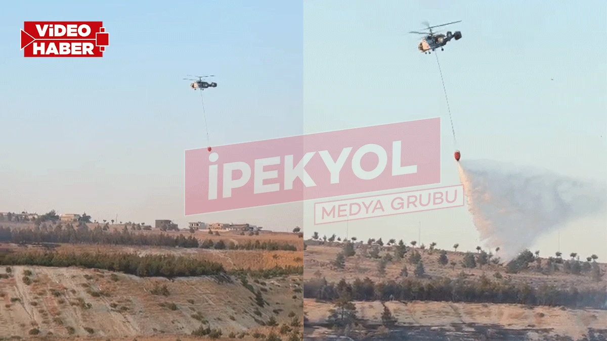 Şanlıurfa'da büyük yangın devam ediyor! Helikopterle müdahale ediliyor