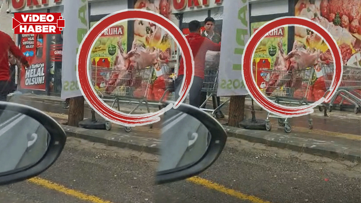 Şanlıurfa’da hijyen hiçe sayıldı! Etler alışveriş sepetinde taşındı