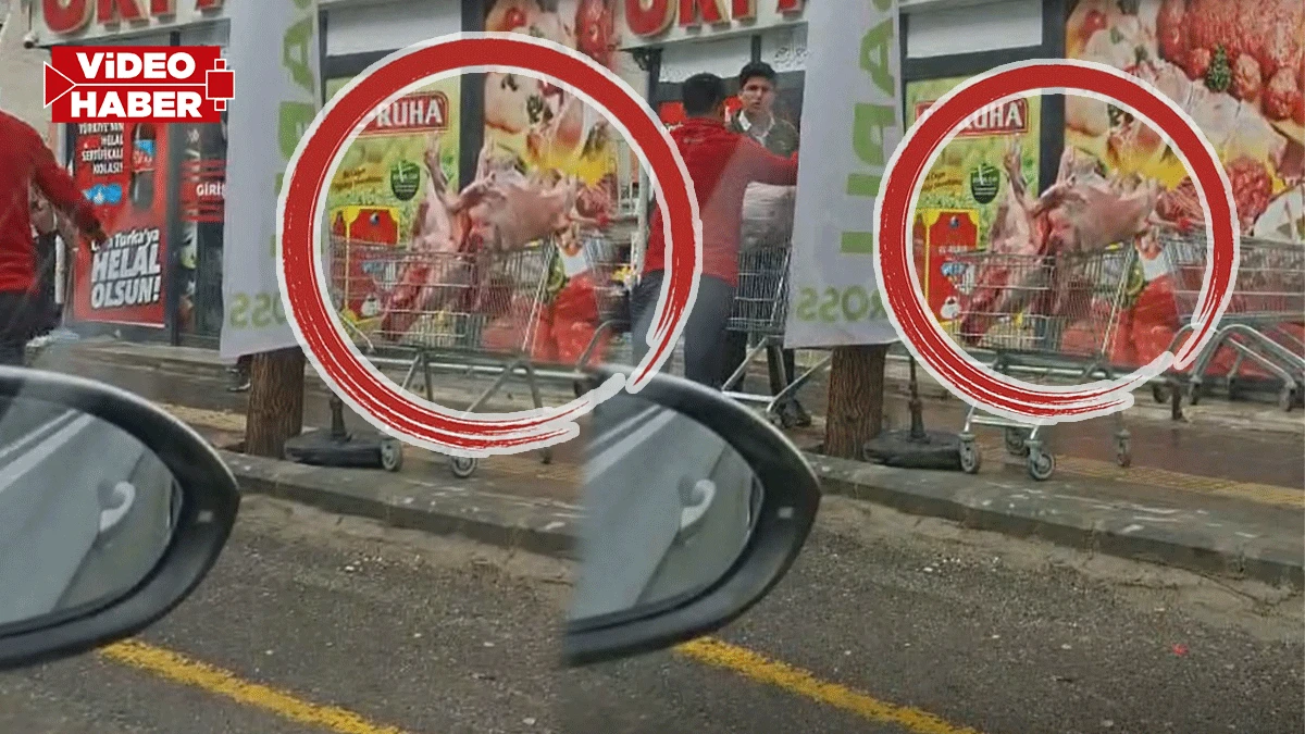 Şanlıurfa’da hijyen hiçe sayıldı! Etler alışveriş sepetinde taşındı