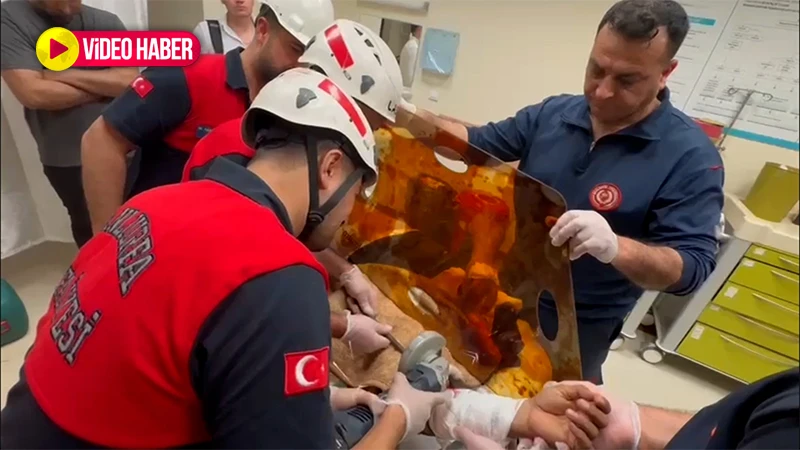 Şanlıurfa'da korkunç olay! İnşaat demiri saplandı