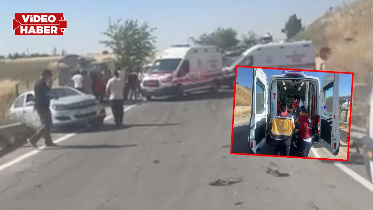 Şanlıurfa’da kontrolden çıkan 3 araç birbirine girdi! Yaralılar var