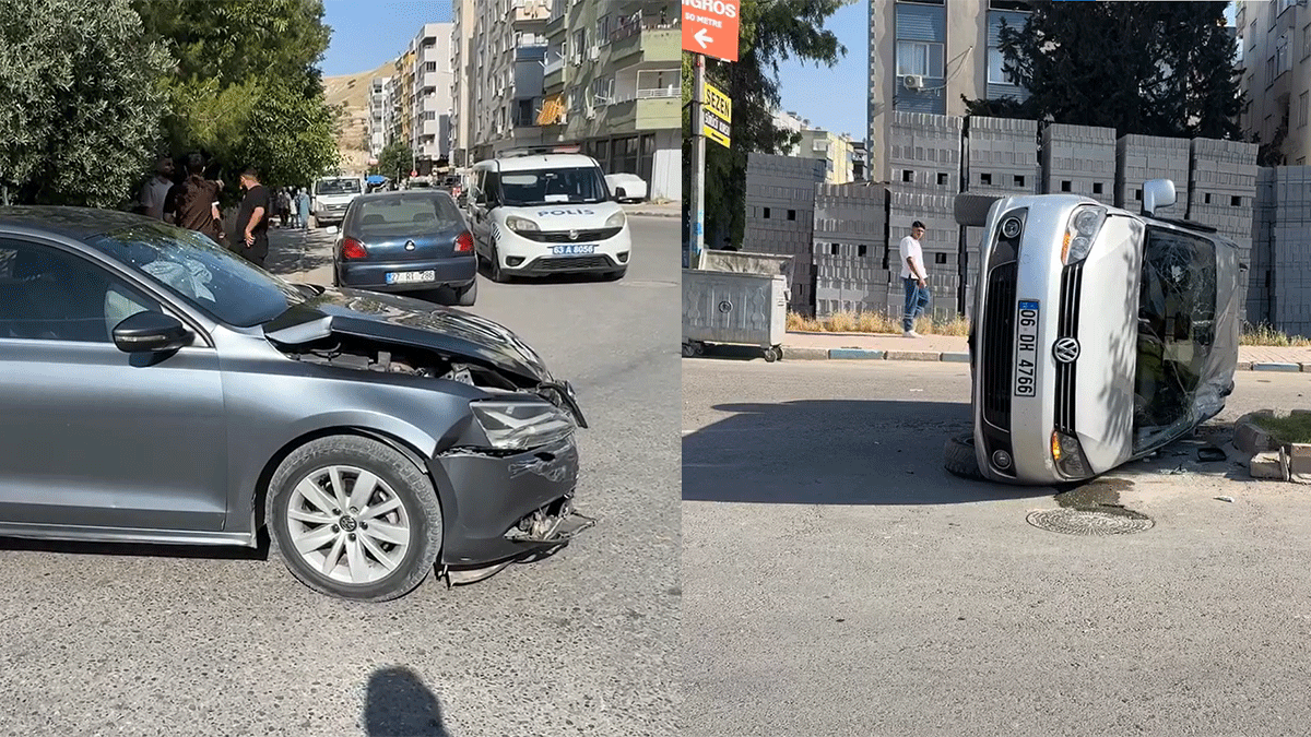 Şanlıurfa’da feci kazada araç yan yattı: Yaralılar var