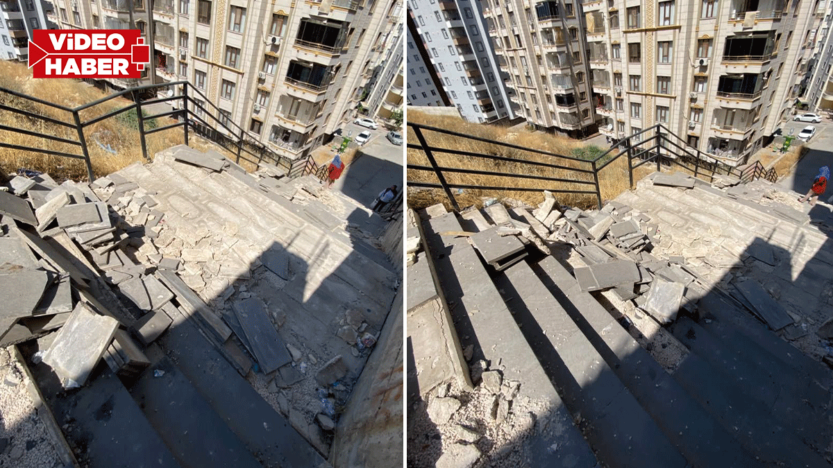 Şanlıurfa’da yıkık dökük merdiven tepki çekti! Vatandaşlar yapılmasını istiyor