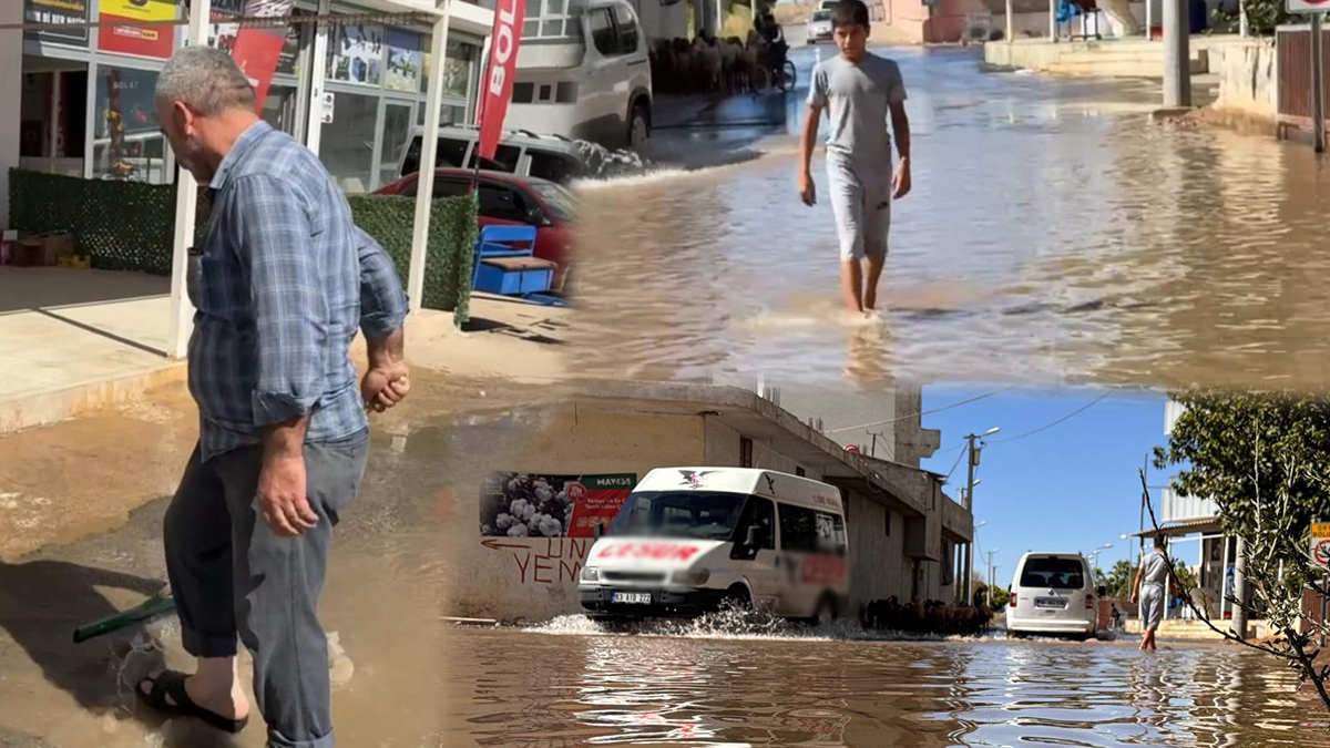 Suruç’ta sulama suyu caddeyi bastı! Esnaf tepkili