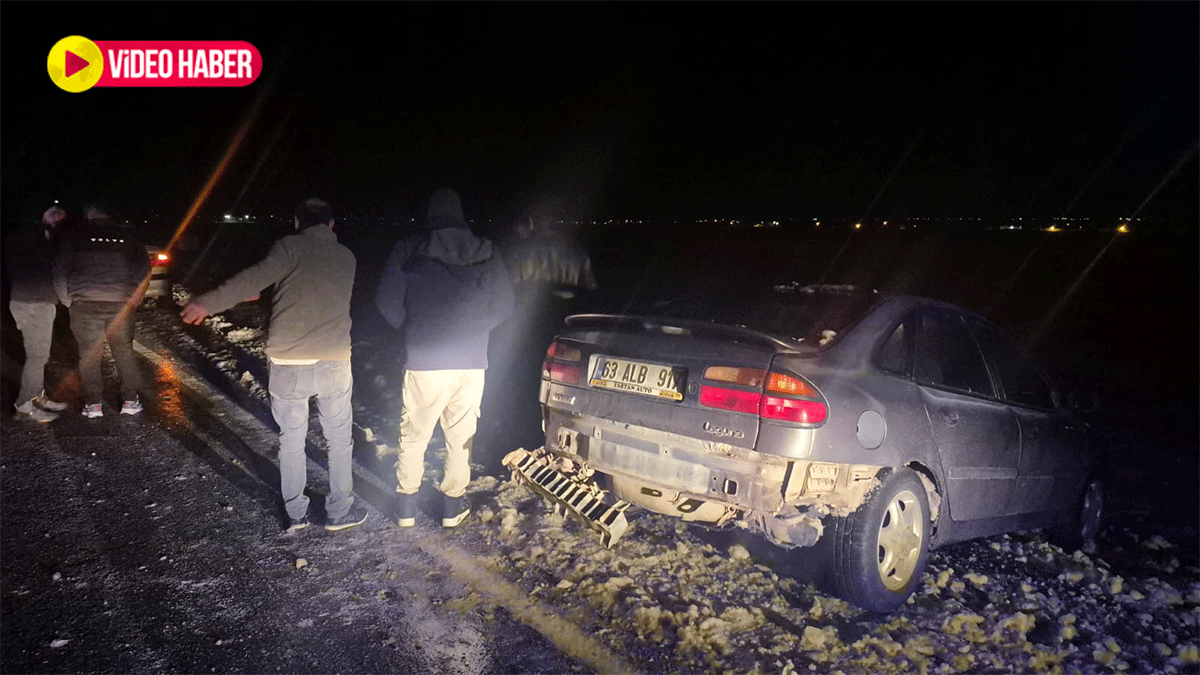 Şanlıurfa’da şarampole devrilen araçta 2 kişi yaralandı