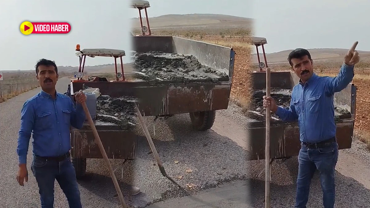 Dilekçeler sonuçsuz kaldı! Şanlıurfa’da mahalleli yollarını kendisi onarıyor