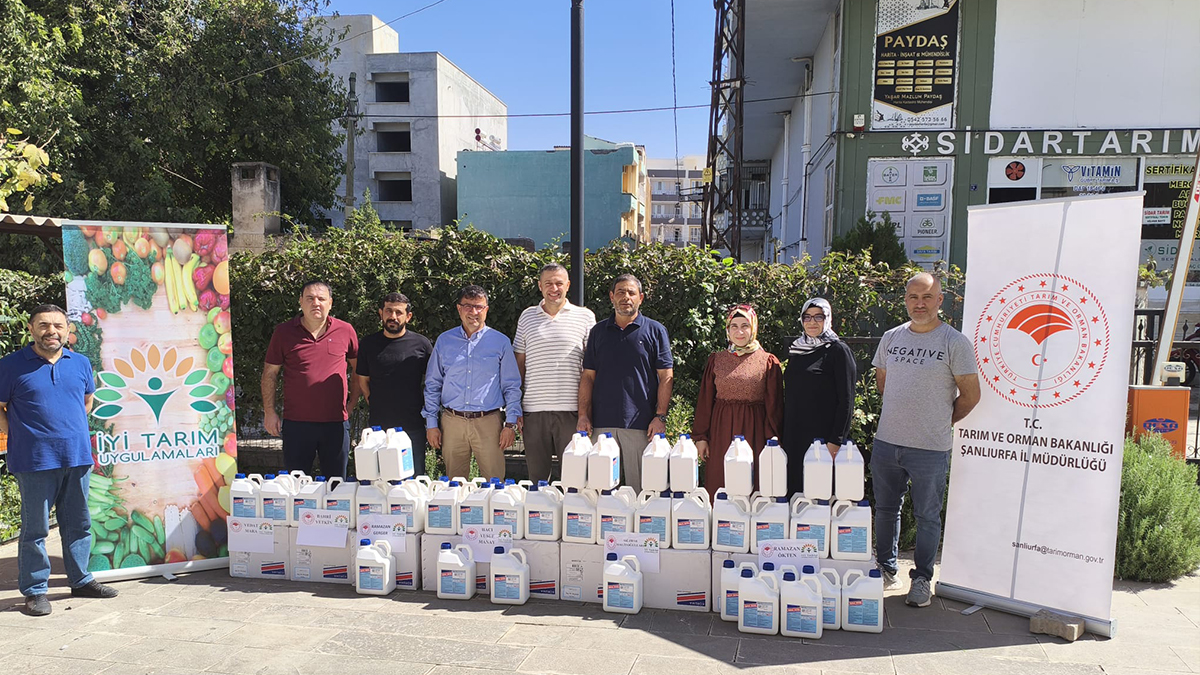 Şanlıurfa’da hasat döneminde ilaç gibi destek!