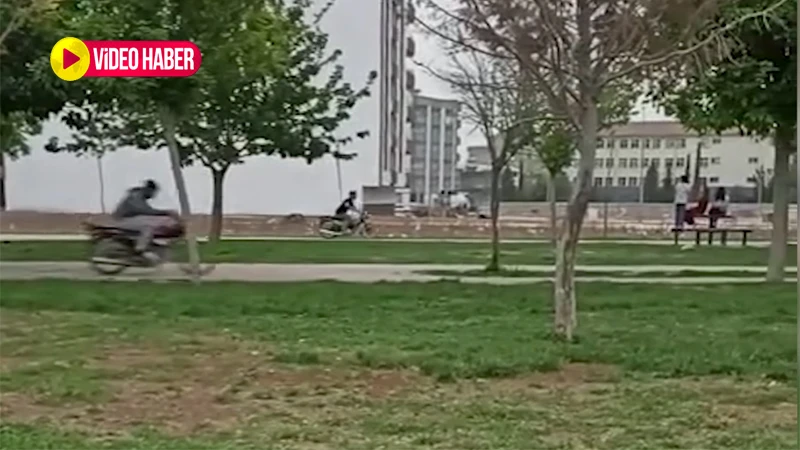 Şanlıurfa'da akıl almaz görüntüler! Parkta hayatı hiçe saydılar
