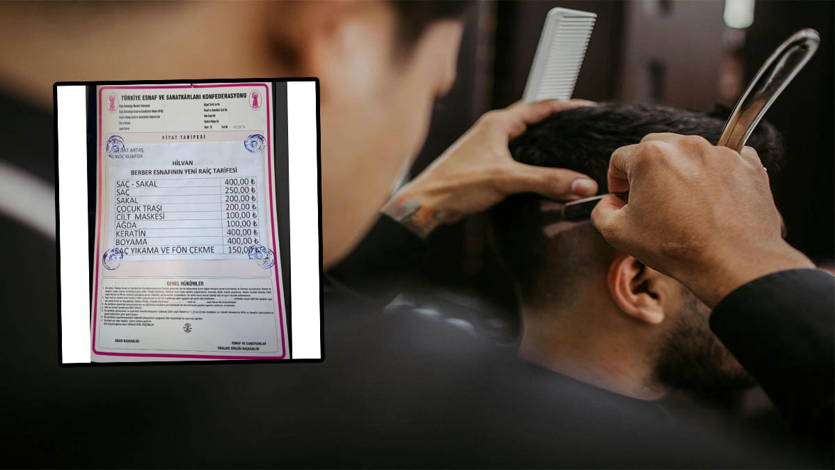 Şanlıurfa’da berber fiyatlarına zam geldi: İşte yeni tarife