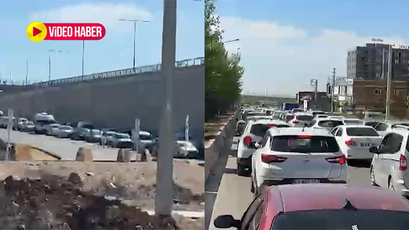 Şanlıurfa’da bu kavşakta trafik pert! Kilometrelerce kuyruk…
