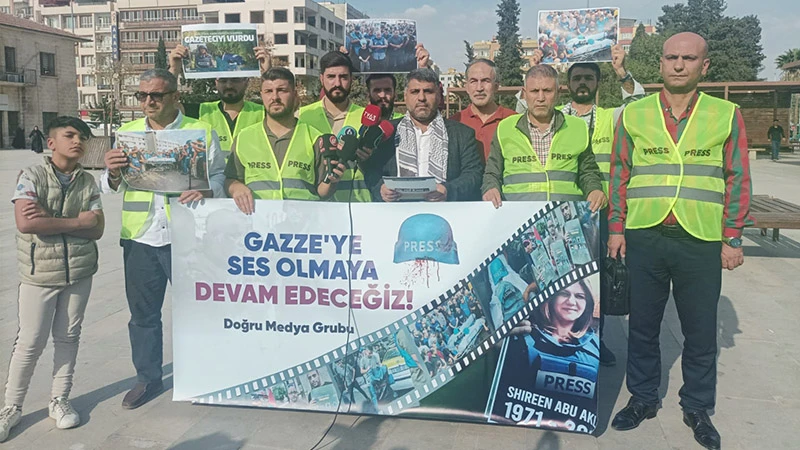 Şanlıurfa’da gazeteciler İsrail saldırısında ölen meslektaşlarını andı