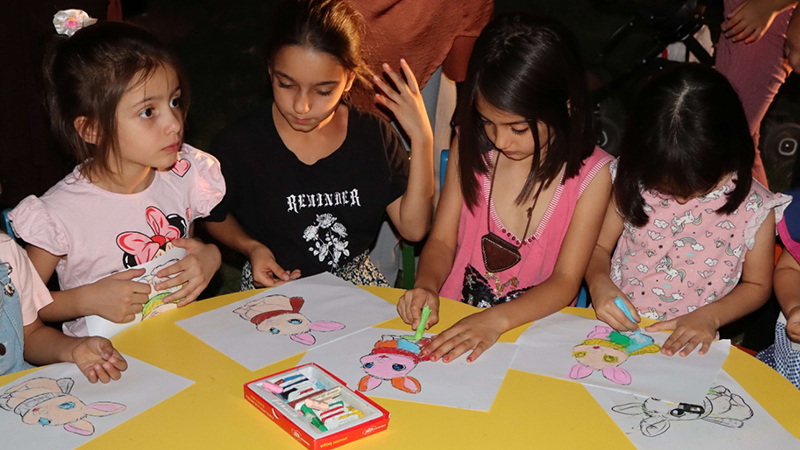 Şanlıurfa’da çocuklar kitaplarla buluştu, eğlenceye doydu