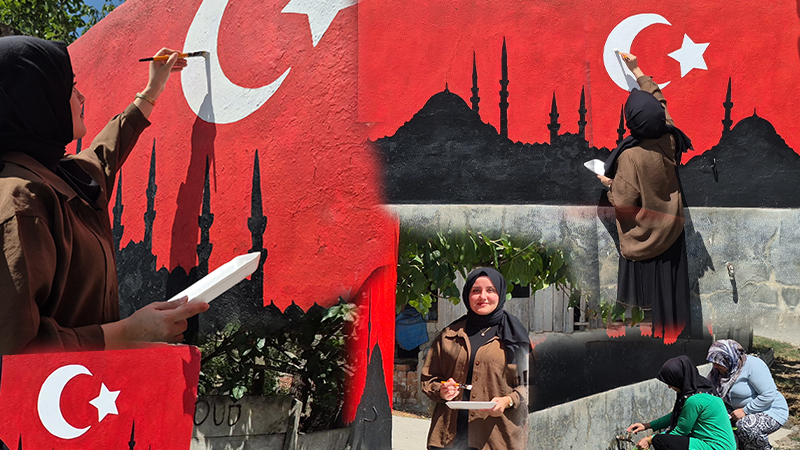 Şanlıurfa’da görev yapan öğretmenin fırçasıyla mahallenin adı değişti