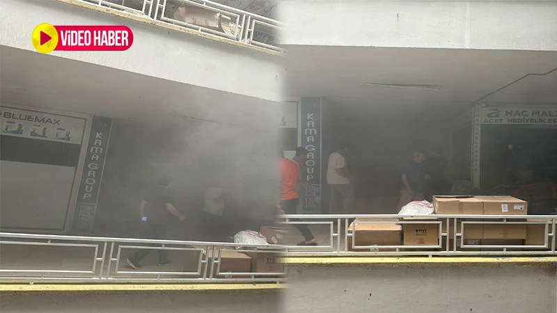 Şanlıurfa’da iş merkezinde yangın! Dumanlar yükseldi