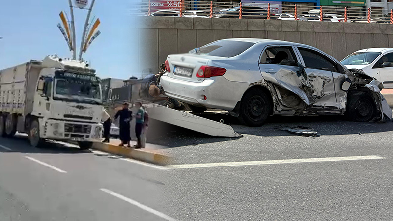 Şanlıurfa’da kamyonla otomobil çarpıştı!