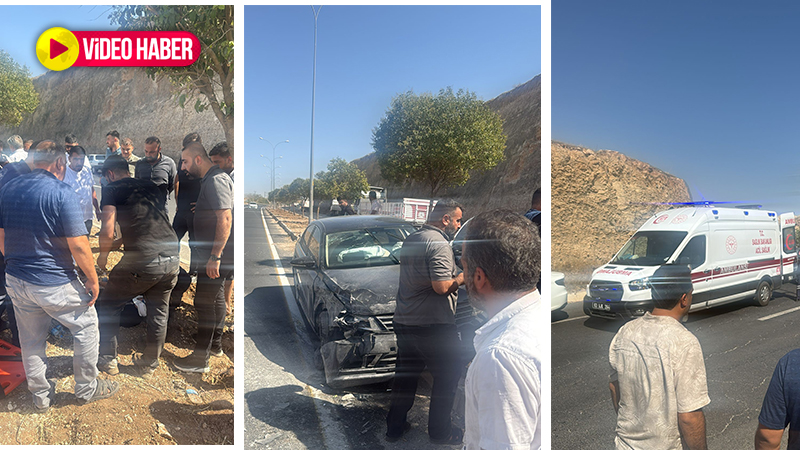 Şanlıurfa’da kontrolden çıkan araç refüje çıktı!