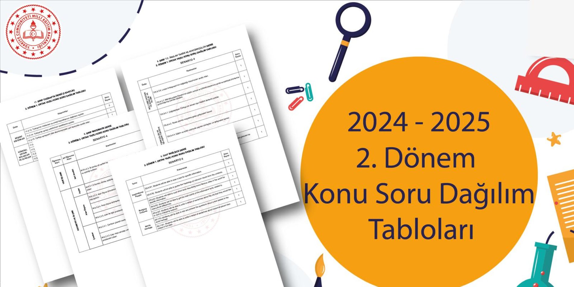 Şanlıurfa’da ortak yazılı sınavlar için konu ve soru dağılımı yayımlandı!