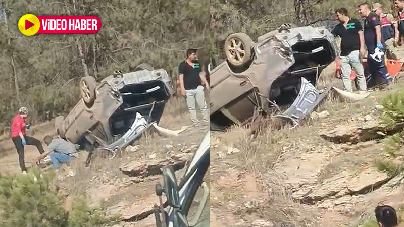 Şanlıurfa’da korkutan kaza! Yolda çıkan araç takla attı