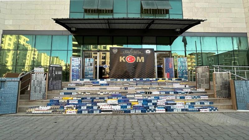 Şanlıurfa’da tek seferde rekor miktarda kaçak sigara ele geçirildi