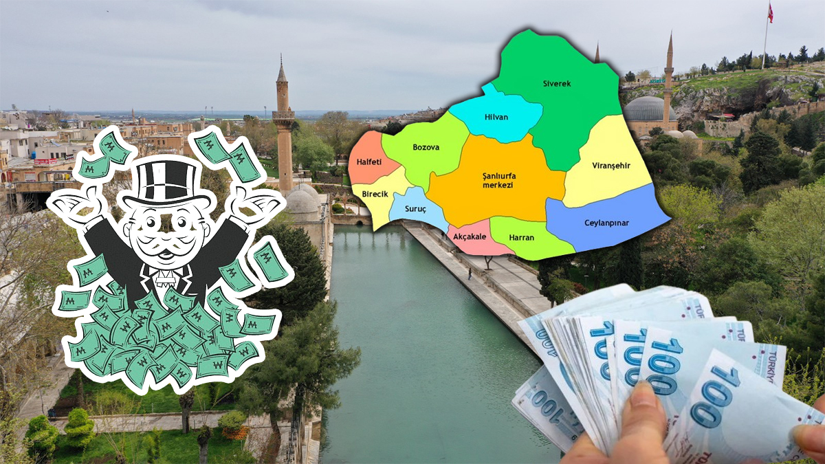 Şanlıurfa’nın en zenginleri bu ilçelerde oturuyor! Zirve şaşırtmadı ama…
