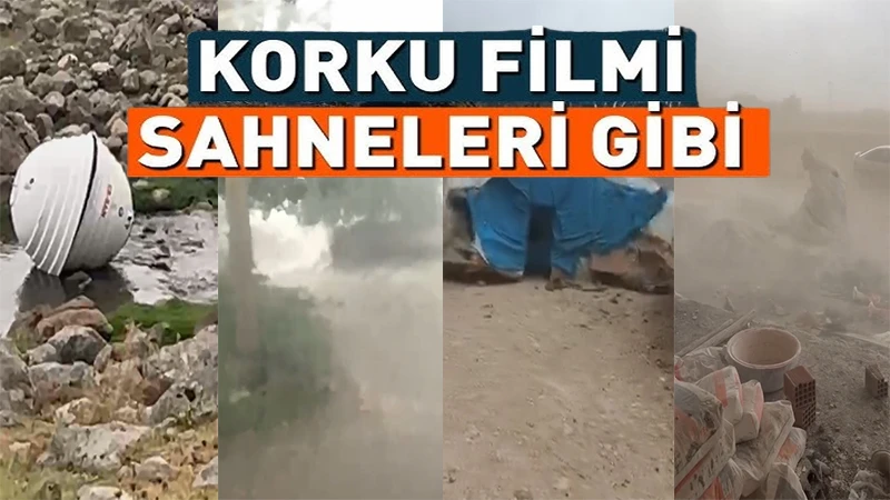 Şanlıurfa’nın ilçesini fırtına ve sağanak vurdu! Görüntüler korku filmini aratmadı