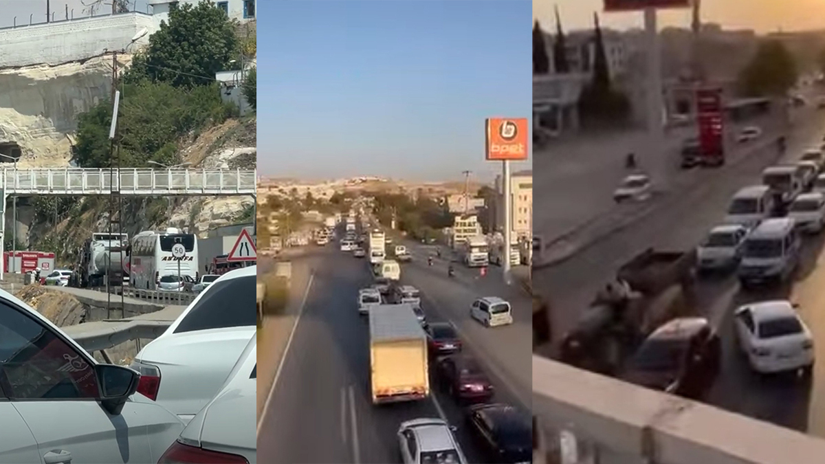 Şanlıurfa’da araçlar çarpıştı! Tünelde trafik kilitlendi