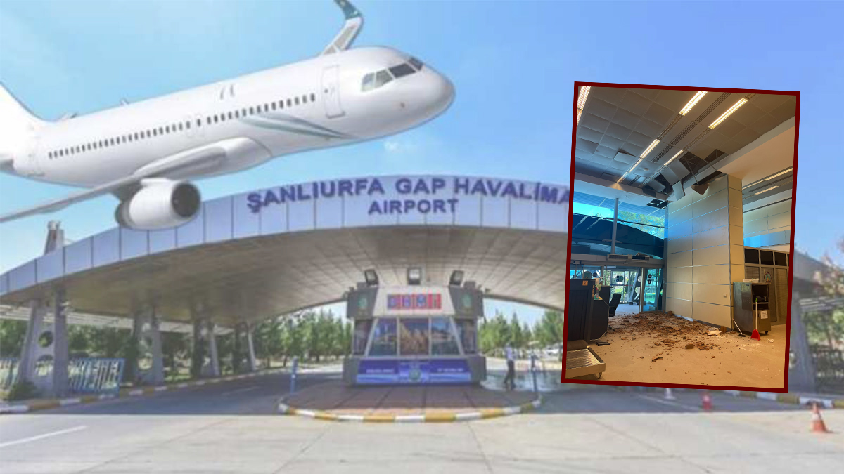 Şanlıurfa’da deprem havalimanında hasar bıraktı! Uçuşlar aksamadı