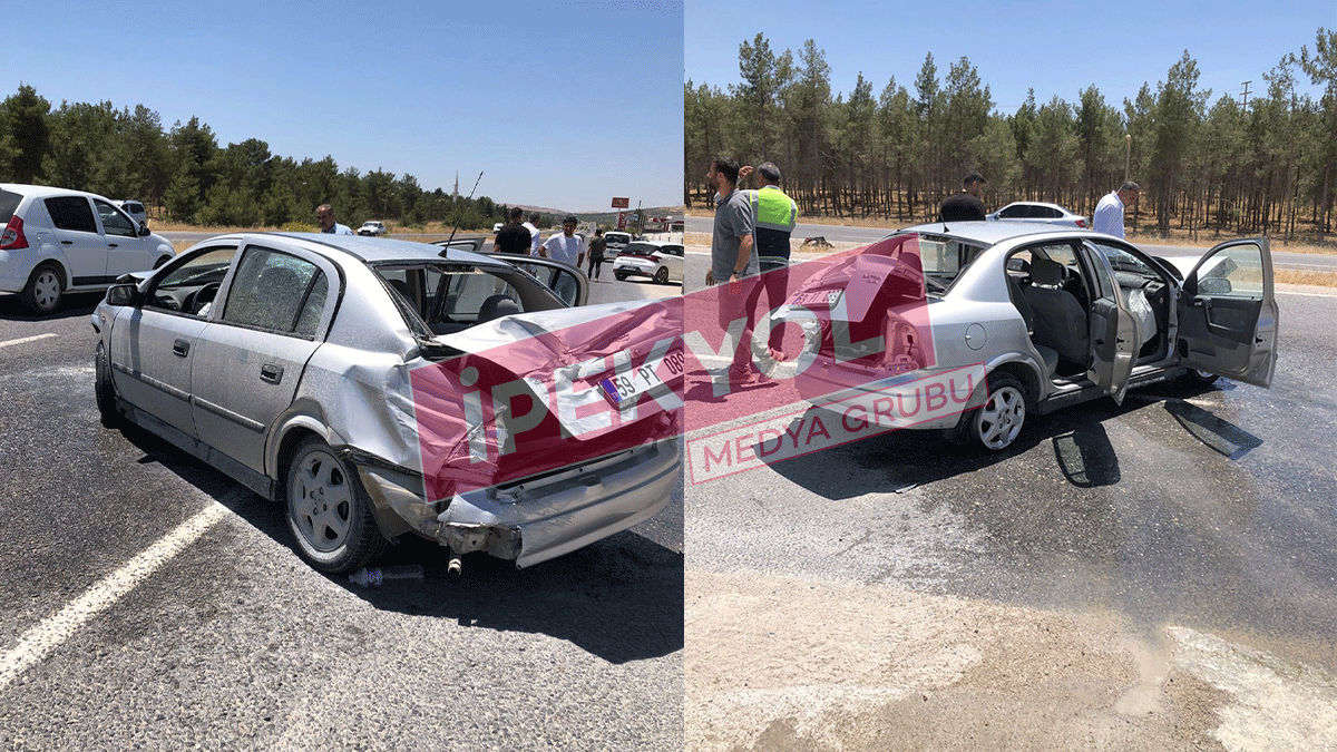 Şanlıurfa'da lastiği patlayan otomobil duvara çarptı: Yaralılar var