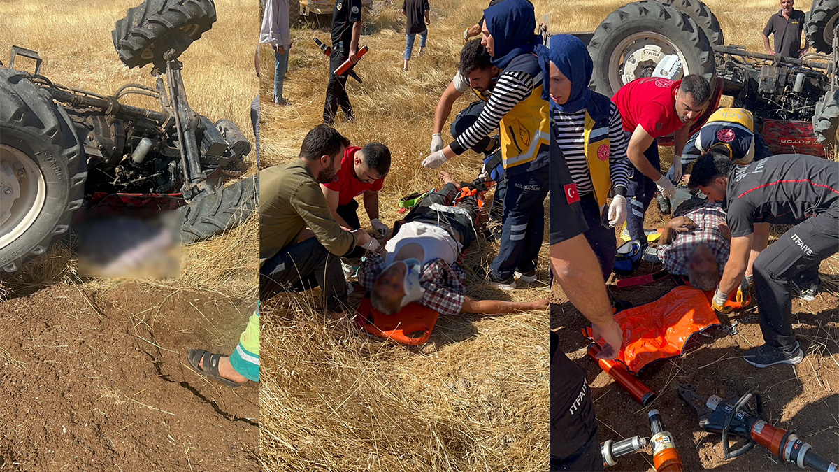 Şanlıurfa’da traktör devrildi! Sürücü altında kaldı