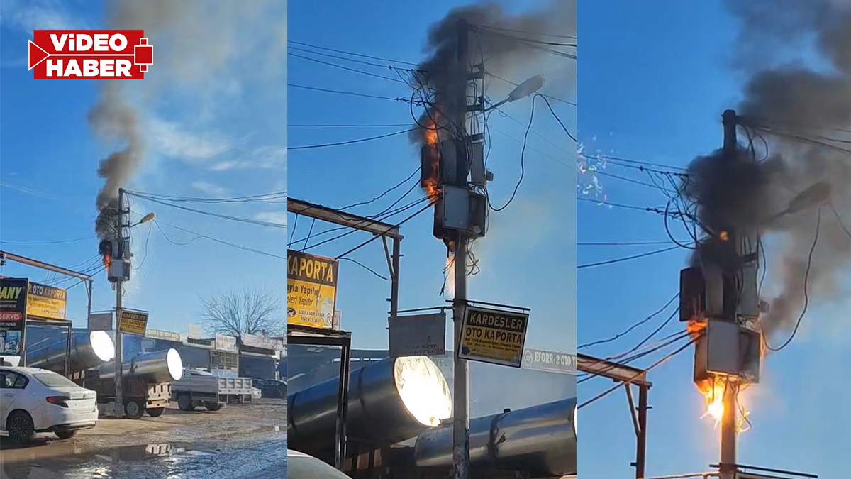 Şanlıurfa’da elektrik panosu alev aldı! Art arda patlama sesleri