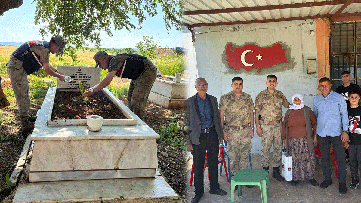 Şanlıurfa’da jandarmadan bayramda vefa örneği: Şehitler unutulmadı