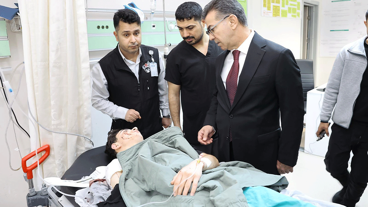 Başkan Bucak saldırı sonrası hastanede yaralıları ziyaret etti