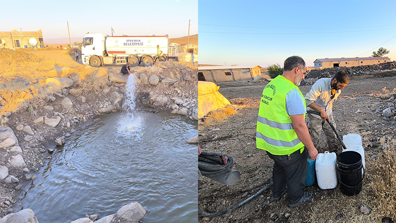 Siverek’te elektrik kesintisi sonrası su seferberliği