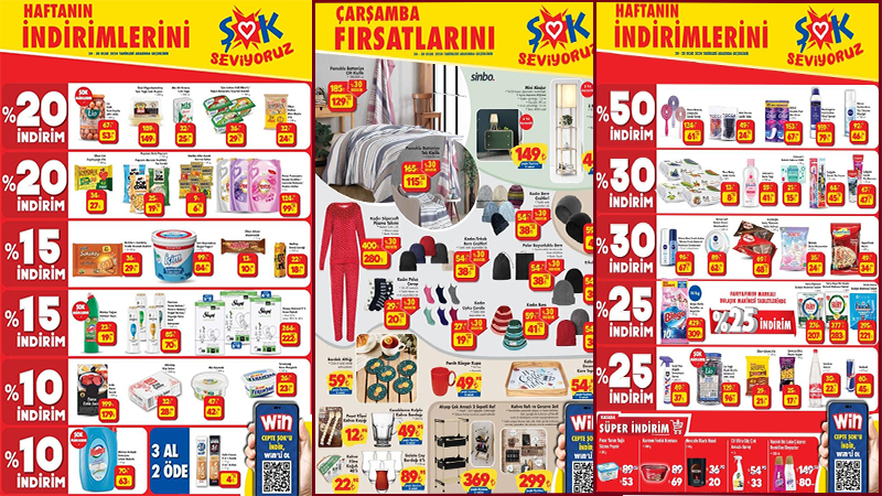 Zincir marketlerden ŞOK indirim kataloğunu yayınladı! İşte ŞOK’un bugünkü indirimli fiyat listesi